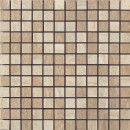 Travertini Polished 1X1 Mosaic Floor and Wall Tile 12X12 Noce/Cream (1 Piece) 